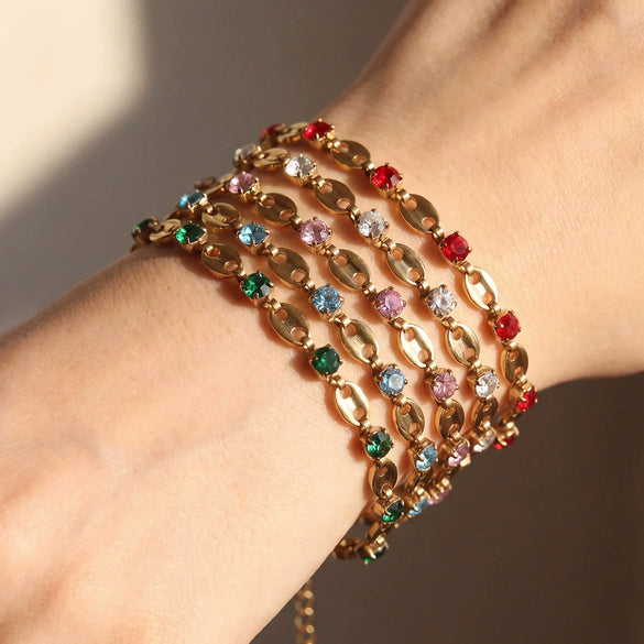 Unisex Elegant Geometric Stainless Steel Electroplated Bracelet Jewelry Accessories