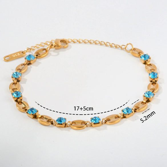 Unisex Elegant Geometric Stainless Steel Electroplated Bracelet Jewelry Accessories