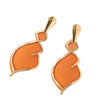 Unisex Exaggerated Geometric Water Drop Earrings With Spraypainted Iron Alloy Layered Design And Stainless Steel Posts
