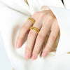Unisex Fashion Street Style Spiral Pattern Snake Ring In Titanium Steel With Electroplating