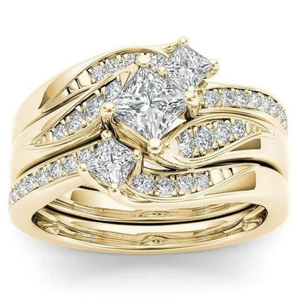 Unisex Geometric Alloy Jewelry Three Piece Set With Electroplated Simple Fashion Design