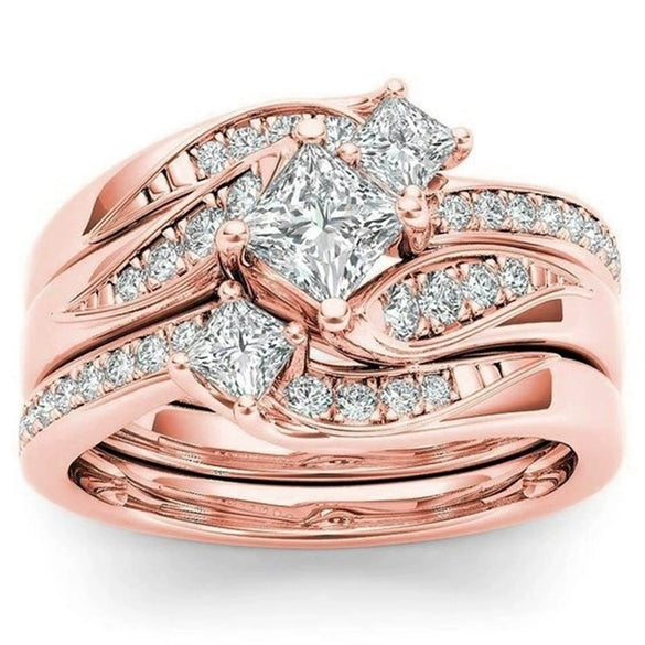 Unisex Geometric Alloy Jewelry Three Piece Set With Electroplated Simple Fashion Design