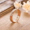 Unisex Geometric Blue Cross Alloy Ring With Electroplated Diamond Accents Fashion Jewelry