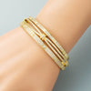 Unisex Geometric Buckle Bracelet In Copper With Gold Plating And Microinlaid Zircon Fashion Jewelry