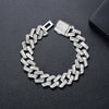 Unisex Geometric Copper Bracelet With Inlaid Zircon And Electroplated Finish Fashion Hip Hop Streetwear Jewelry