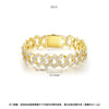 Unisex Geometric Copper Bracelet With Inlaid Zircon And Electroplated Finish Fashion Hip Hop Streetwear Jewelry