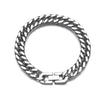 Unisex Geometric Cuban Link Necklace In Polished Stainless Steel With Double Weave Design And Clasp Closure