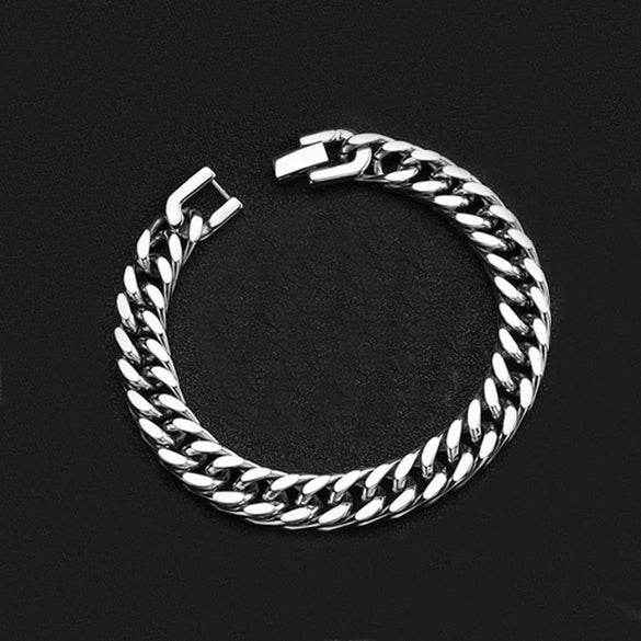 Unisex Geometric Cuban Link Necklace In Polished Stainless Steel With Double Weave Design And Clasp Closure