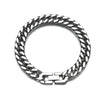 Unisex Geometric Cuban Link Necklace In Polished Stainless Steel With Double Weave Design And Clasp Closure