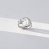 Unisex Geometric Electroplated Water Drop Shaped Zircon Adjustable Open Index Finger Ring