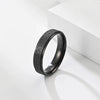 Unisex Geometric Frosted Titanium Steel Ring With Rose Gold Electroplated Finish Personality Style Jewelry