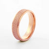 Unisex Geometric Frosted Titanium Steel Ring With Rose Gold Electroplated Finish Personality Style Jewelry