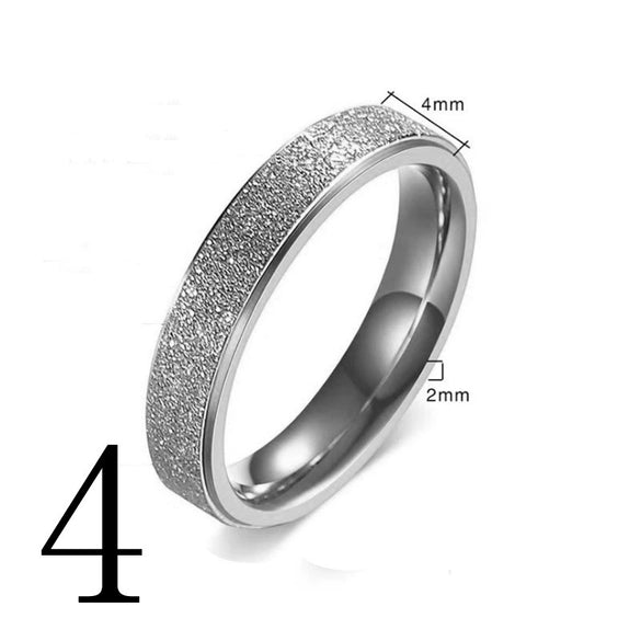 Unisex Geometric Frosted Titanium Steel Ring With Rose Gold Electroplated Finish Personality Style Jewelry