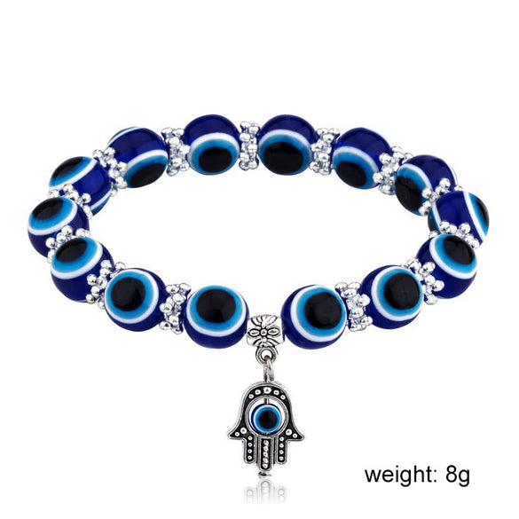 Unisex Geometric Glass And Glaze Beaded Bracelet With Sculpture Design
