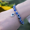 Unisex Geometric Glass And Glaze Beaded Bracelet With Sculpture Design