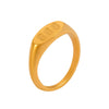 Unisex Geometric Letter Number 316L Stainless Steel Gold Plated Finger Ring