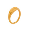 Unisex Geometric Letter Number 316L Stainless Steel Gold Plated Finger Ring