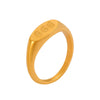 Unisex Geometric Letter Number 316L Stainless Steel Gold Plated Finger Ring