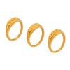 Unisex Geometric Letter Number 316L Stainless Steel Gold Plated Finger Ring