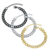 Unisex Geometric Original Design Gold Silver Black Stainless Steel Necklace With Fruit Rhombus Patterns And Side Chain Featuring Polish Processing Technology