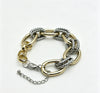 Unisex Geometric Oshaped Interlocking Alloy Necklace With Polished Electroplated Finish And Collarbone Chain