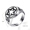 Unisex Geometric Stainless Steel Ring With Oiled Finish Casual Stress Relief Jewelry Accessory