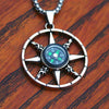 Unisex Geometric Star Pendant Necklace With Electroplated Alloy Pendant And Pearl Chain