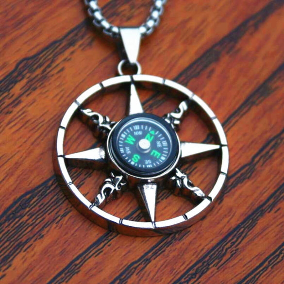 Unisex Geometric Star Pendant Necklace With Electroplated Alloy Pendant And Pearl Chain