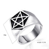 Unisex Geometric Star Ring In Electroplated Titanium Steel With Retro Inspired Style