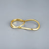 Unisex Geometric Statement Ring In Electroplated Copper With Double Ring Design And Adjustable Open Band