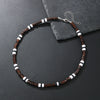 Unisex Geometric Style Coconut Shell And Wooden Beads Necklace With O Word Chain And Electroplating