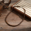 Unisex Geometric Style Coconut Shell And Wooden Beads Necklace With O Word Chain And Electroplating