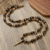 Unisex Geometric Style Coconut Shell And Wooden Beads Necklace With O Word Chain And Electroplating