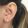 Unisex Geometric Titanium Alloy And Copper Stainless Steel Electroplated Earring And Lip Nail With Star Moon Lightning Pattern