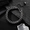 Unisex Geometric Titanium Steel Bracelet With Electroplated Finish Retro Minimalist Personality Jewelry Accessory