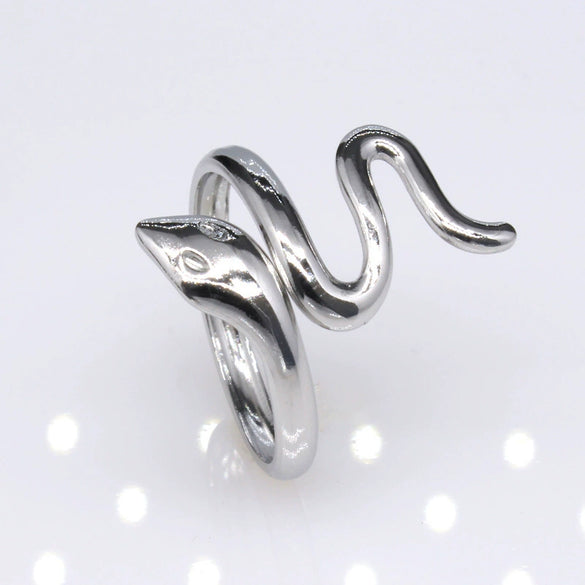 Unisex Geometric Titanium Steel Open Adjustable Ring With Electroplated Finish Exaggerated Hip Hop Style Statement Band