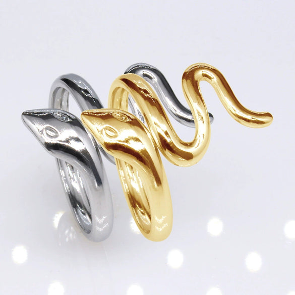 Unisex Geometric Titanium Steel Open Adjustable Ring With Electroplated Finish Exaggerated Hip Hop Style Statement Band