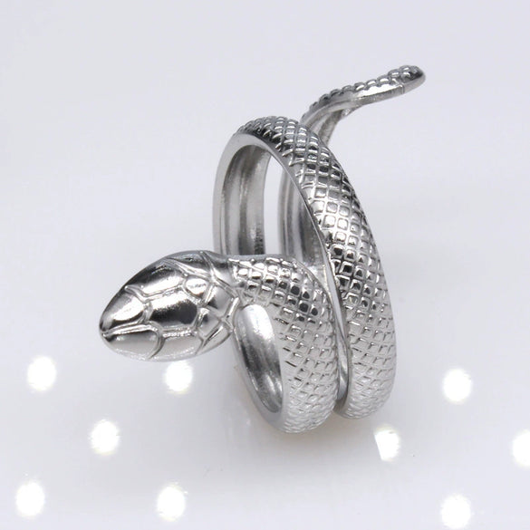 Unisex Geometric Titanium Steel Open Adjustable Ring With Electroplated Finish Exaggerated Hip Hop Style Statement Band