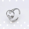 Unisex Geometric Titanium Steel Open Adjustable Ring With Electroplated Finish Exaggerated Hip Hop Style Statement Band