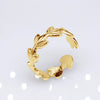 Unisex Geometric Titanium Steel Open Adjustable Ring With Electroplated Finish Exaggerated Hip Hop Style Statement Band