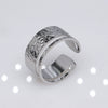 Unisex Geometric Titanium Steel Open Adjustable Ring With Electroplated Finish Exaggerated Hip Hop Style Statement Band