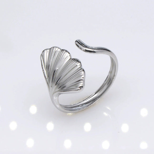 Unisex Geometric Titanium Steel Open Adjustable Ring With Electroplated Finish Exaggerated Hip Hop Style Statement Band