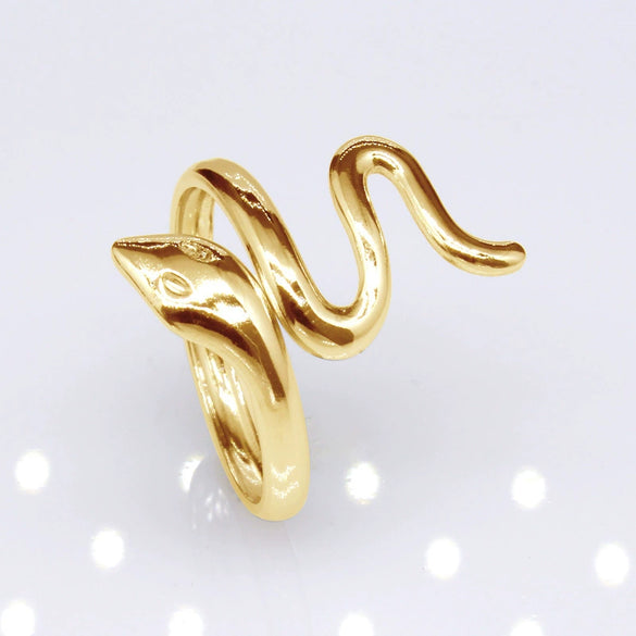 Unisex Geometric Titanium Steel Open Adjustable Ring With Electroplated Finish Exaggerated Hip Hop Style Statement Band