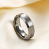 Unisex Geometric Tungsten Steel Ring With Smooth Brushed Finish And Electroplated Design For Wholesale Fashion Accessories