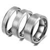 Unisex Geometric Tungsten Steel Ring With Smooth Brushed Finish And Electroplated Design For Wholesale Fashion Accessories