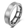 Unisex Geometric Tungsten Steel Ring With Smooth Brushed Finish And Electroplated Design For Wholesale Fashion Accessories