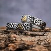 Unisex Gold Tone Stainless Steel Eye Motif Ring With Polished Finish And Distinctive Statement Style