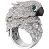 Unisex Gothic Geometric Owl Eye Ring In Electroplated Copper With Retro Blue Eye Design Wholesale Jewelry