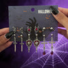 Unisex Gothic Zinc Alloy Cross Tassel Earrings With Stainless Steel Posts Electroplated Geometric Halloween Festival Design