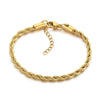 Unisex Handmade Geometric Titanium Steel Bracelet Plated With 18K Gold